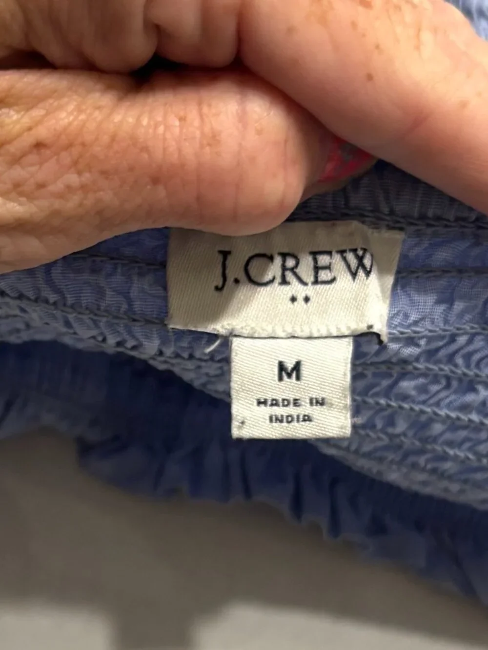 J. Crew Smocked Tie-Shoulder Tank Top Size Medium